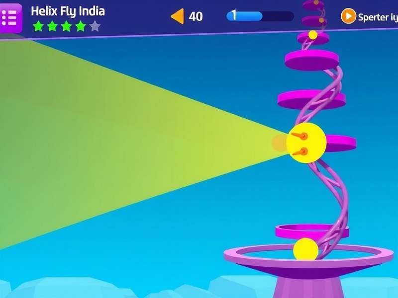 Helix Fly India level progression and power-ups